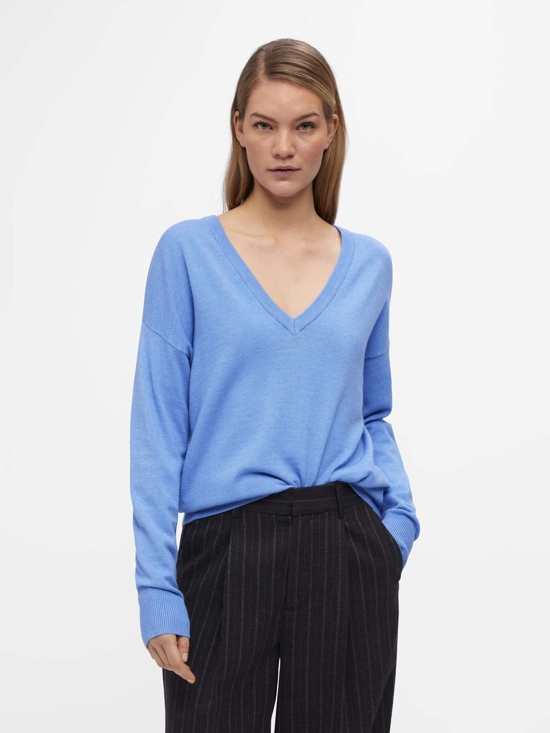 object-naisten-neule-objthess-l-s-v-neck-knit-pullover-noos-vaaleansininen-1