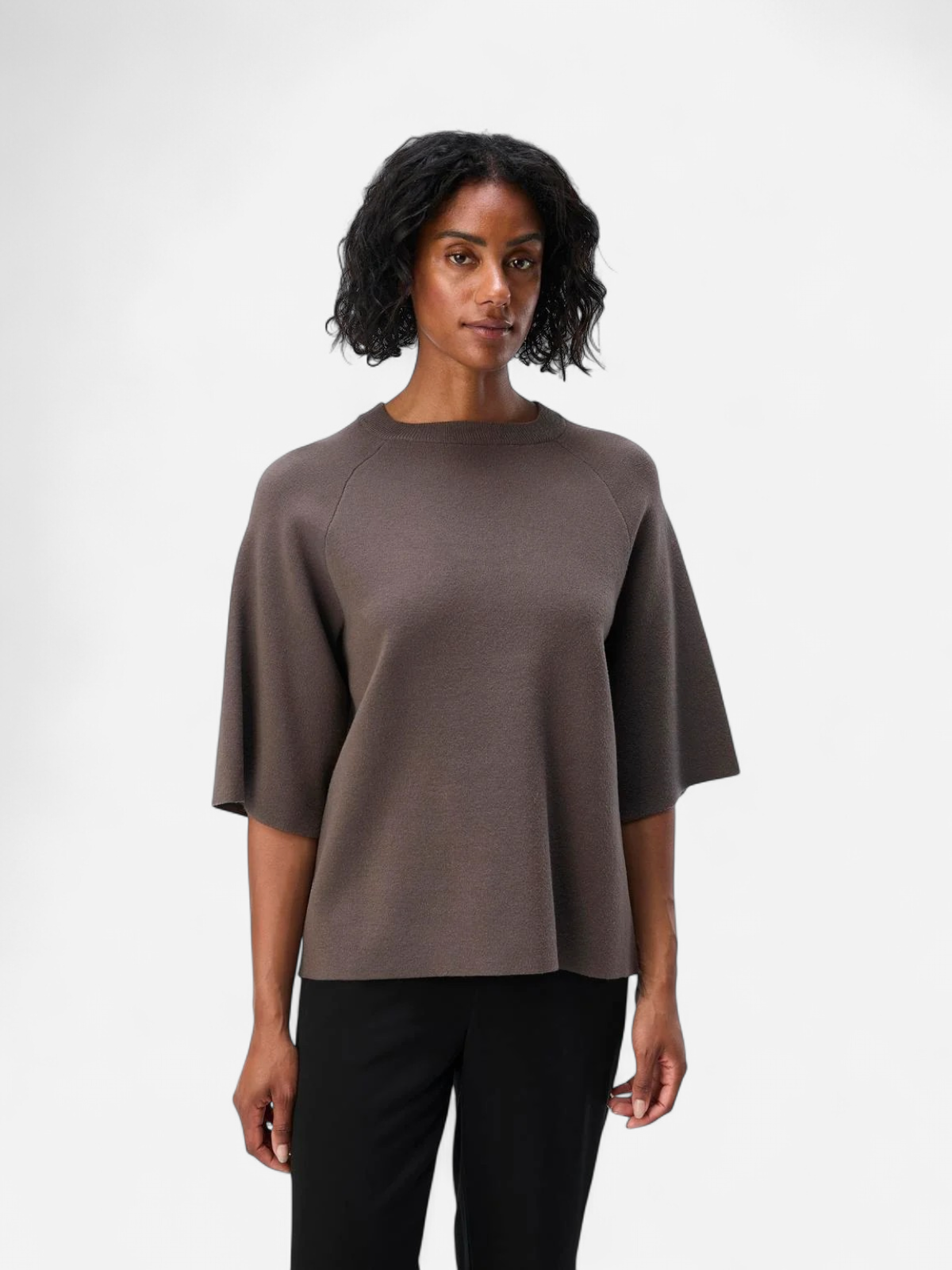 Object naisten pusero, OBJREYNARD 2/4 KNIT PULLOVER  Morel - Kekäle.fi