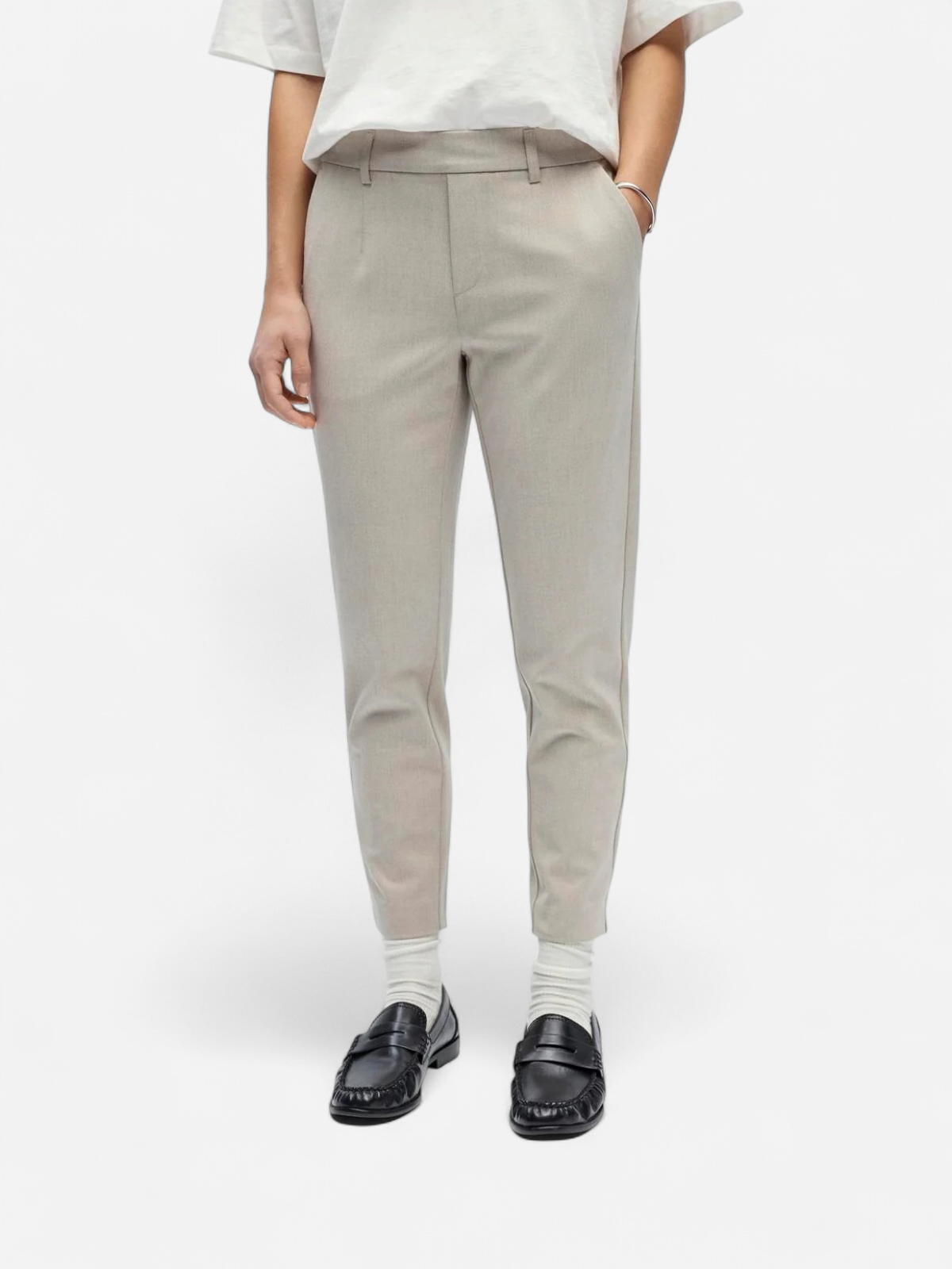 OBJLISA SLIM PANT NOOS Humus Melange - Kekäle.fi