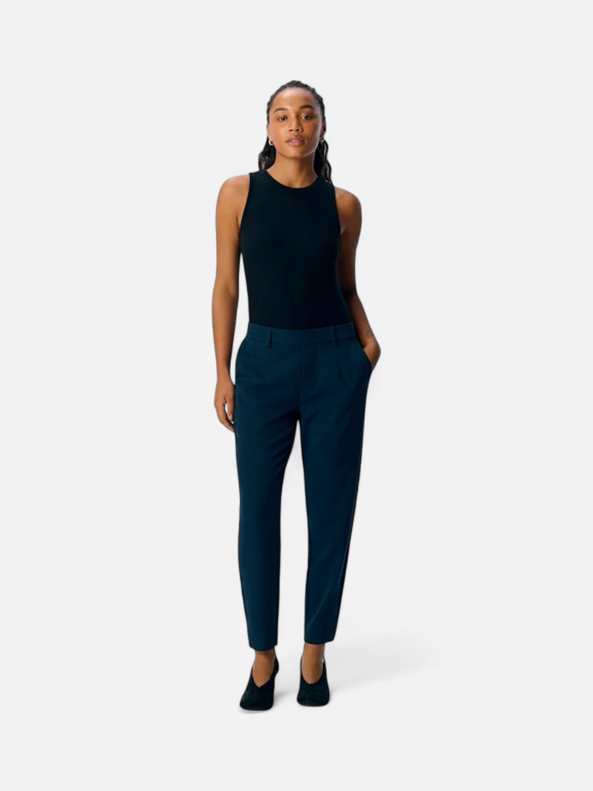 Object naisten housut OBJLISA SLIM PANT NOOS, Sky Captain - Kekäle.fi