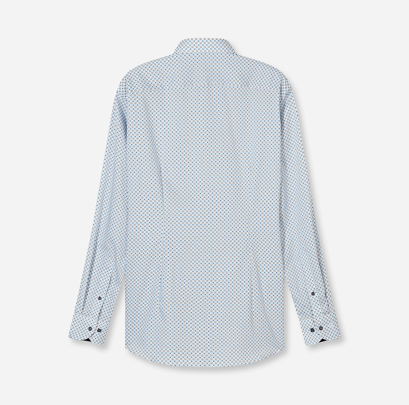 Olymp kauluspaita Luxor Modern Fit Microprinted, valkopohjainen kuosi