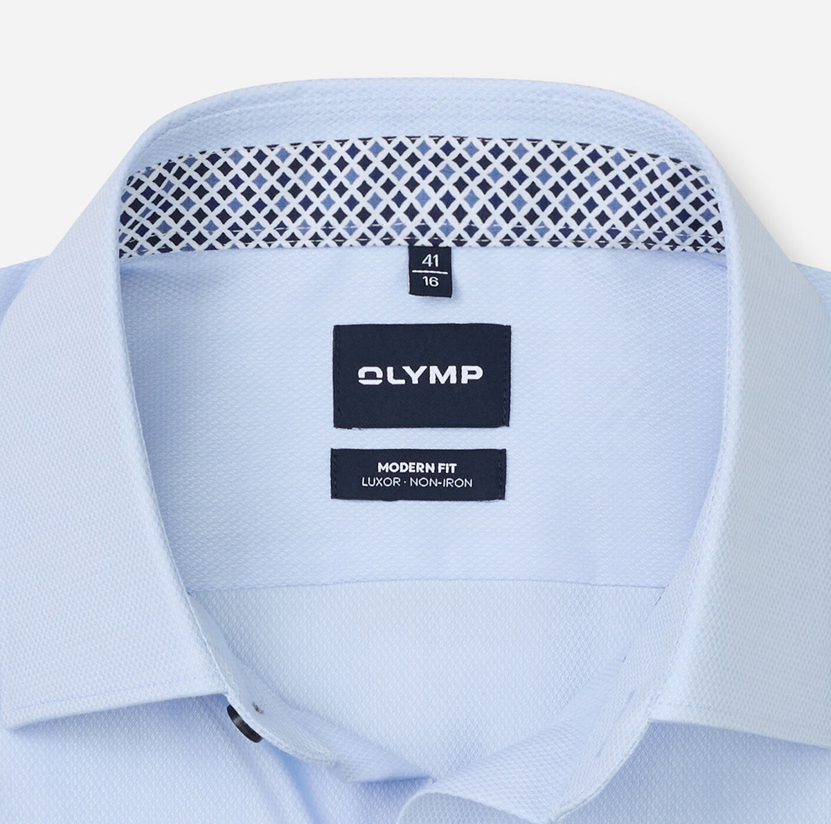 Olymp kauluspaita Luxor Modern Fit Contrast Non Iron, vaaleansininen