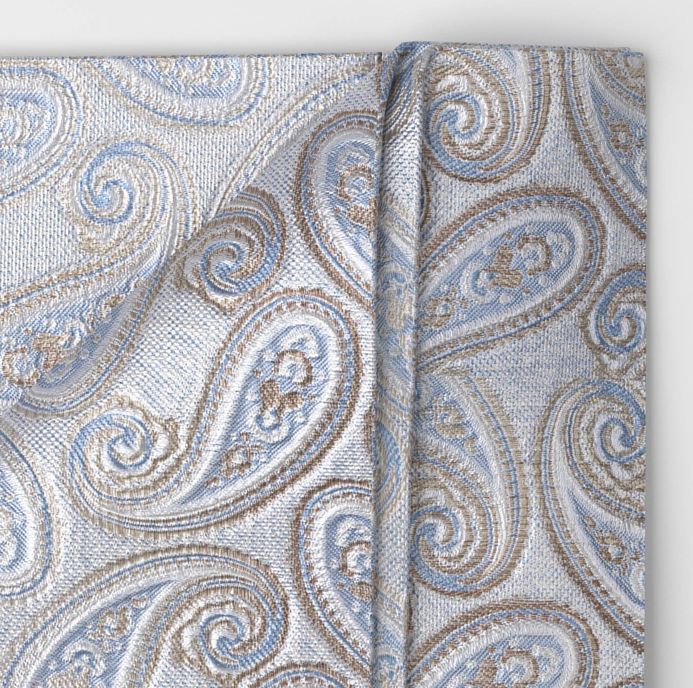 Olymp rusetti + taskuliina Jacquard Paisley, sininen kuosi