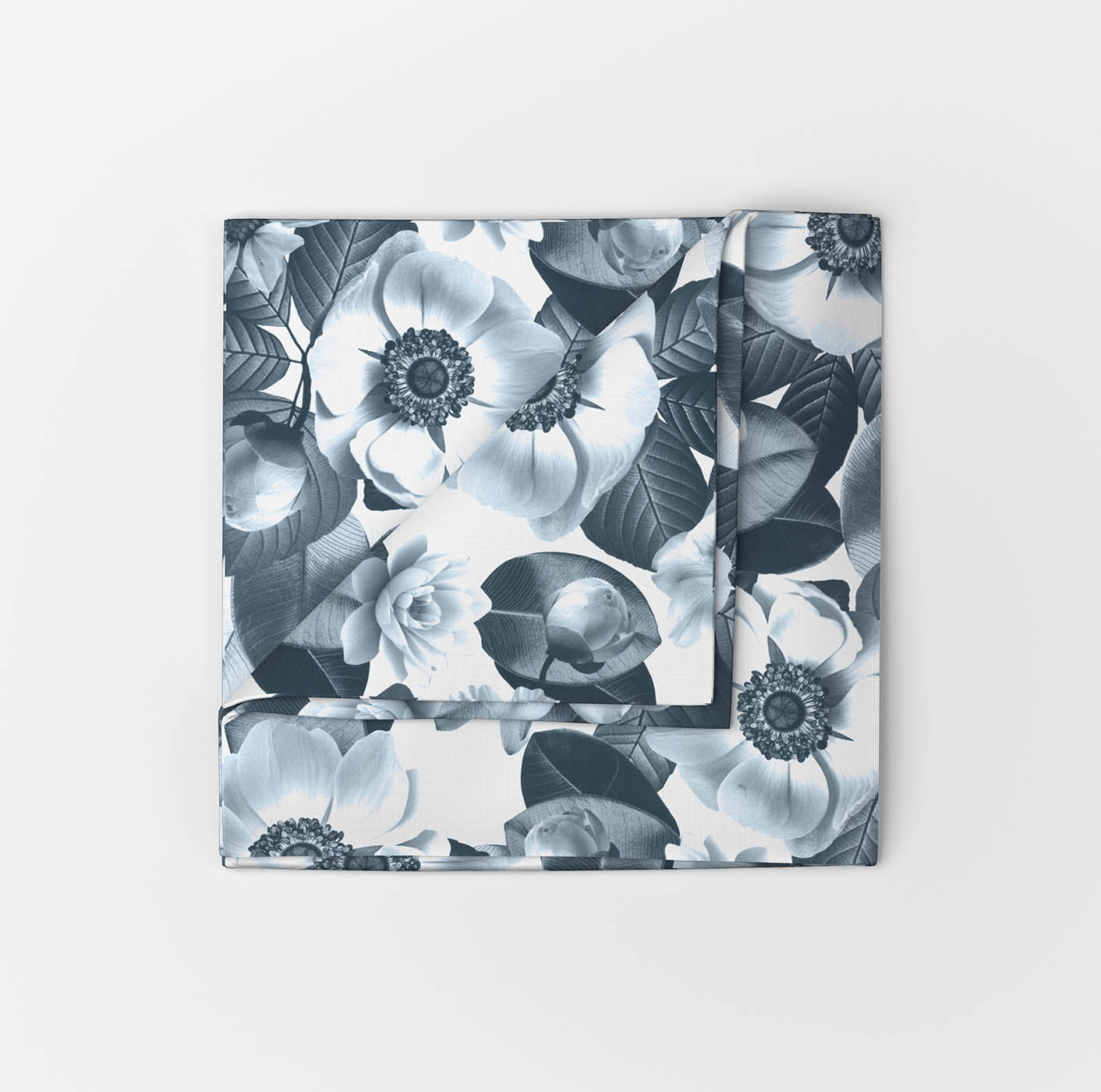 Olymp taskuliina Floral Pocket Square, sininen kuosi