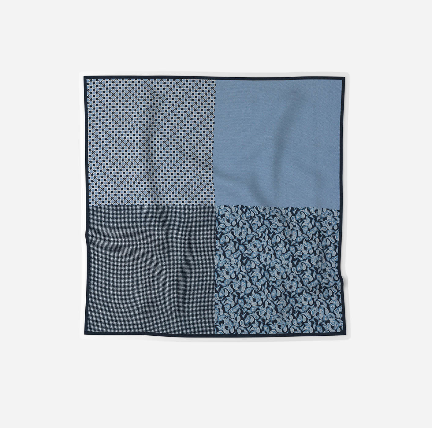 Olymp taskuliina 4 In 1 Pocket Square, sininen kuosi