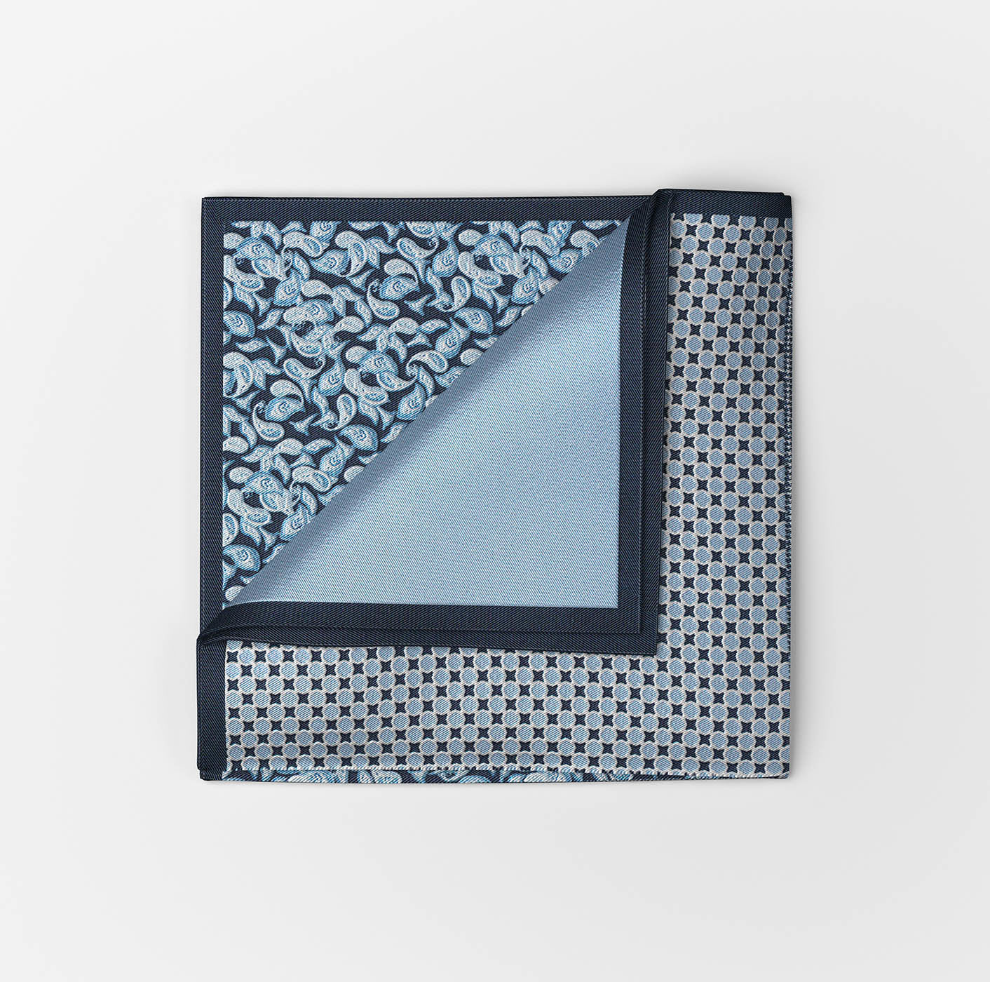 Olymp taskuliina 4 In 1 Pocket Square, sininen kuosi