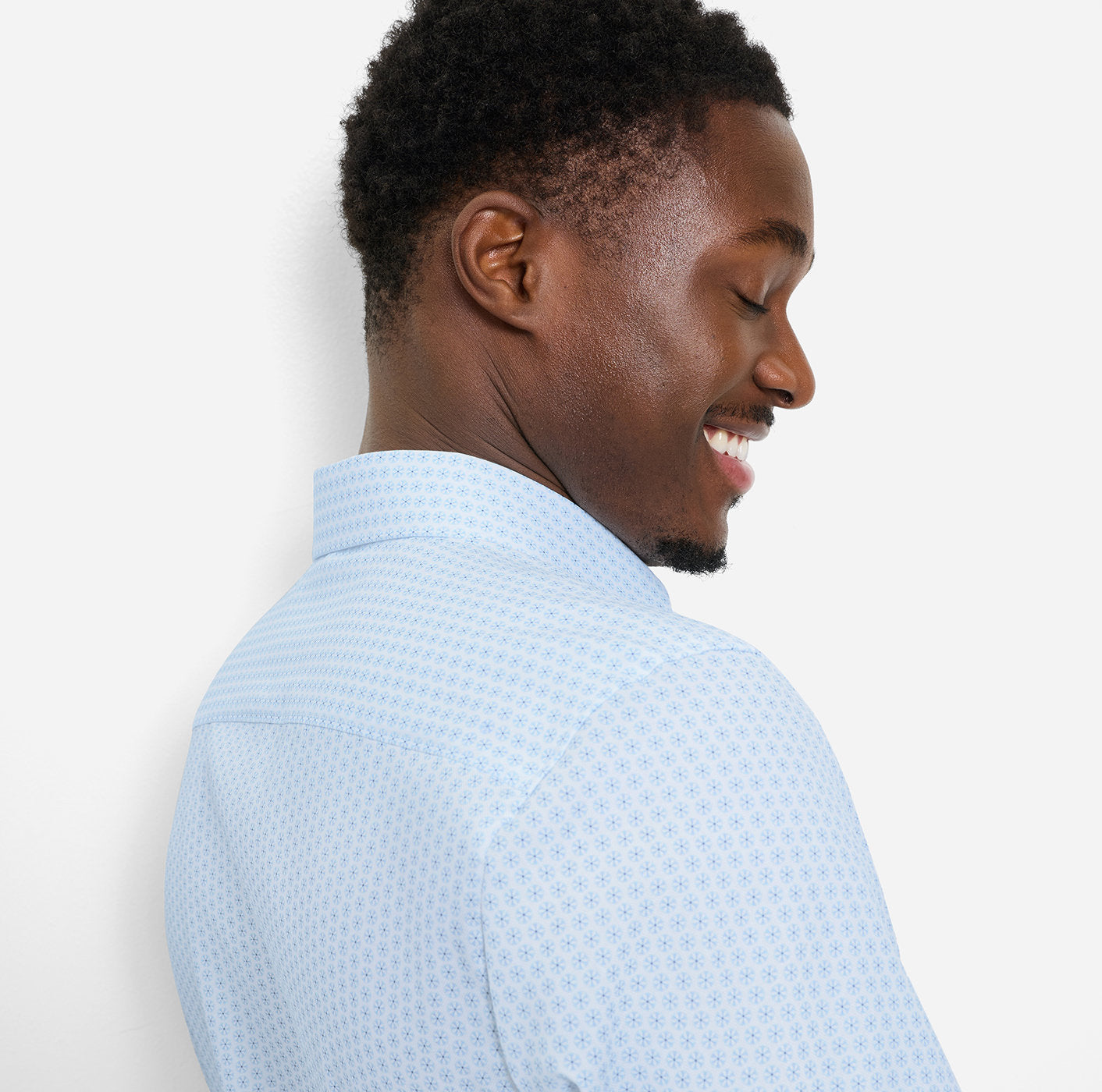 Olymp kauluspaita Level 5 Body Fit Microprint, valkopohjainen kuosi