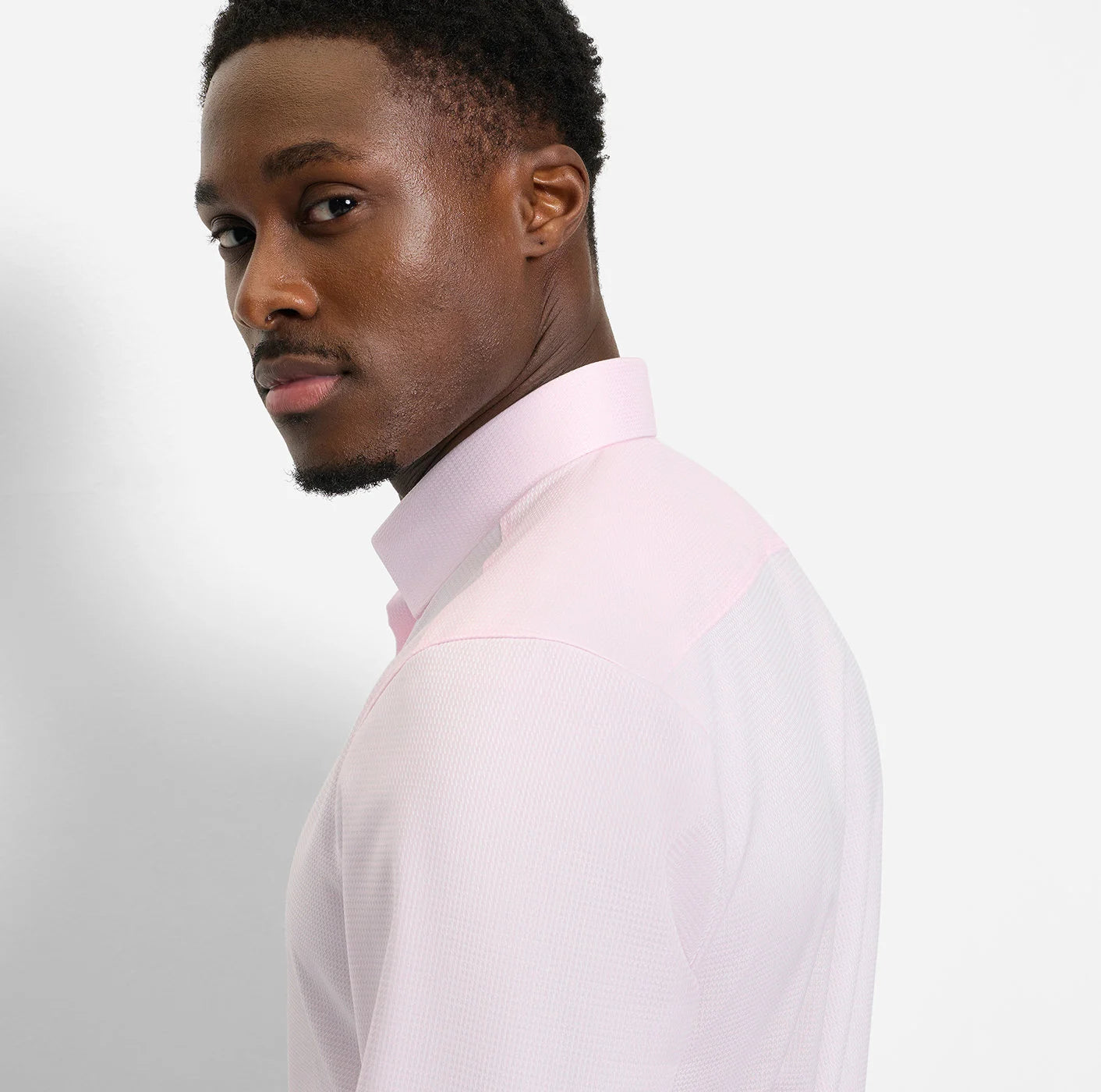 Olymp kauluspaita Level 5 Body Fit Stretch Easy Iron, vaaleanpunainen