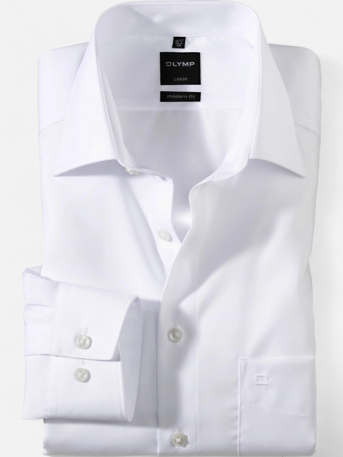 Olymp Luxor Kauluspaita +hiha, Modern Fit Valkoinen - Kekäle.fi