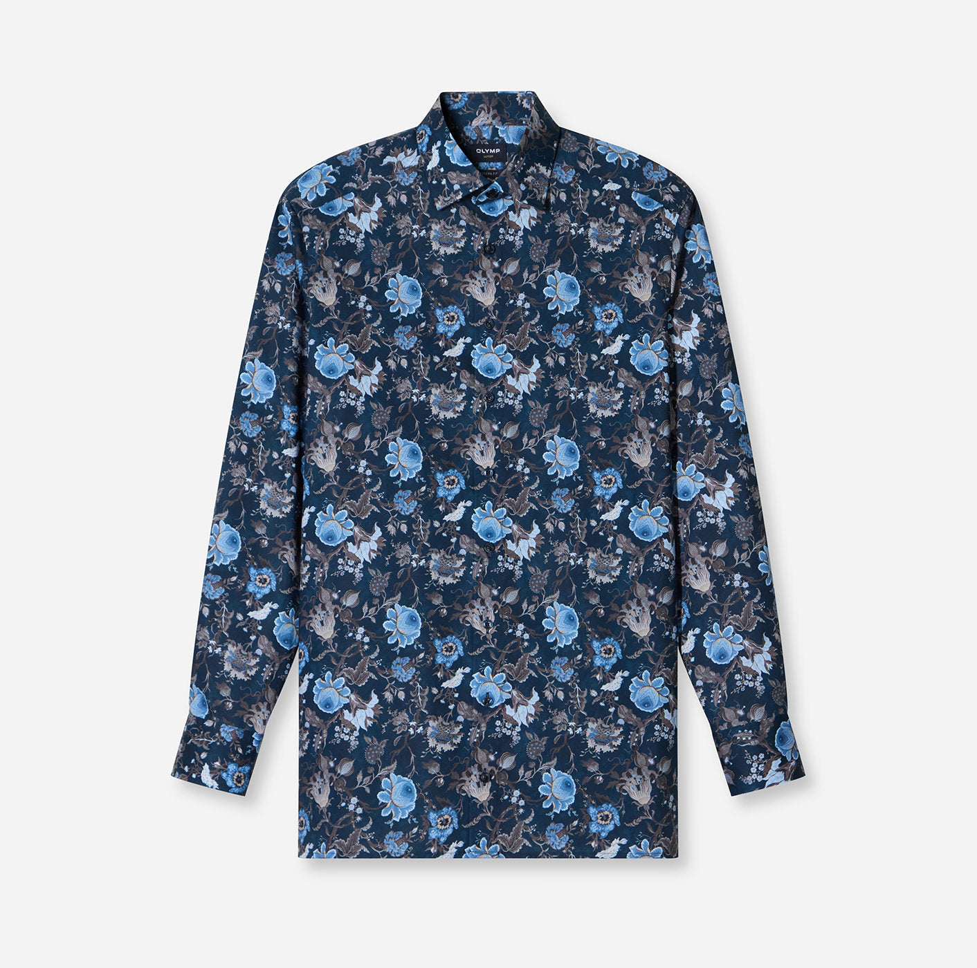 olymp-miesten-kauluspaita-042-luxor-modern-fit-floral-print-sininen-kuosi-4