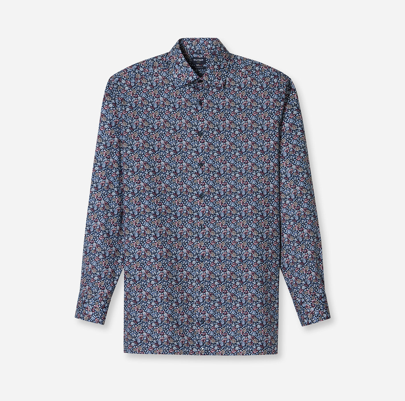 olymp-miesten-kauluspaita-042-luxor-modern-fit-floral-print-tummansininen-4