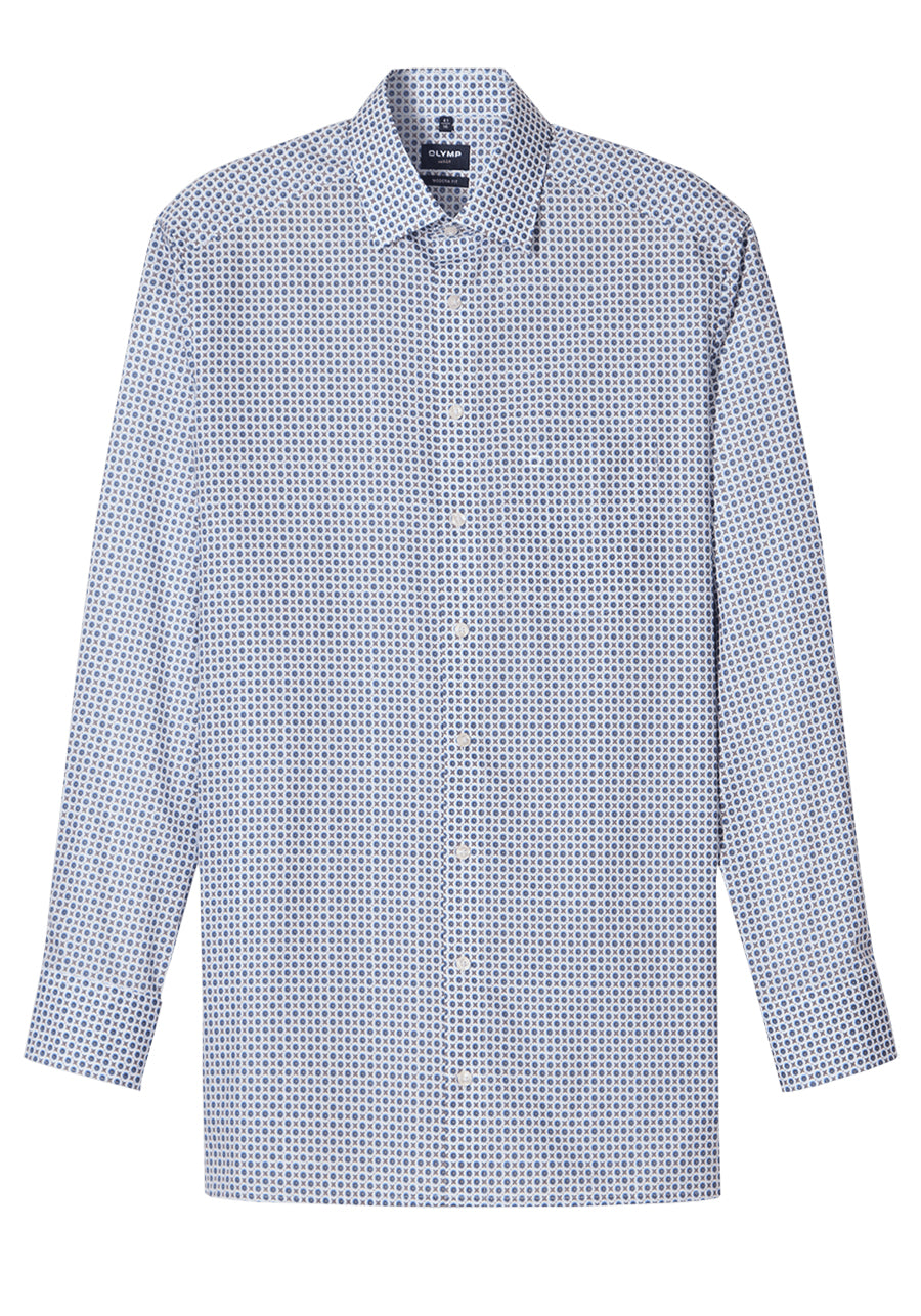 olymp-miesten-kauluspaita-042-luxor-modern-fit-micro-print-valkopohjainen-kuosi-1