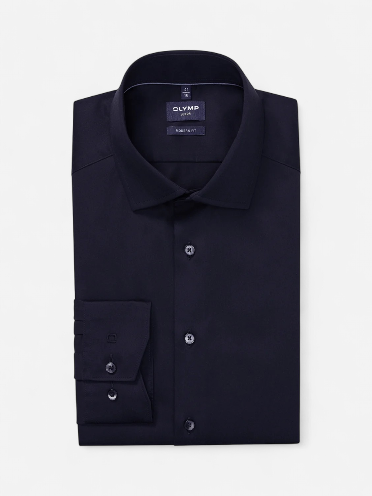 Olymp miesten kauluspaita, 042 LUXOR MODERN FIT SATIN Sininen - Kekäle.fi