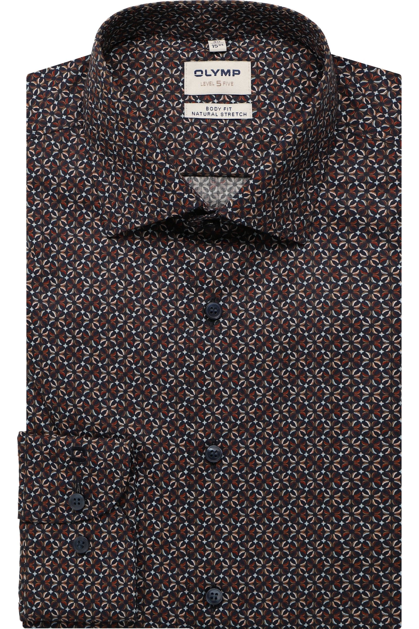 olymp-miesten-kauluspaita-051-level-5-body-fit-cotton-print-sininen-kuosi-1