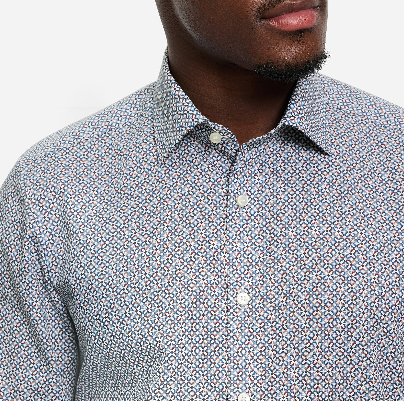 olymp-miesten-kauluspaita-051-level-5-body-fit-cotton-print-sininen-kuosi-4