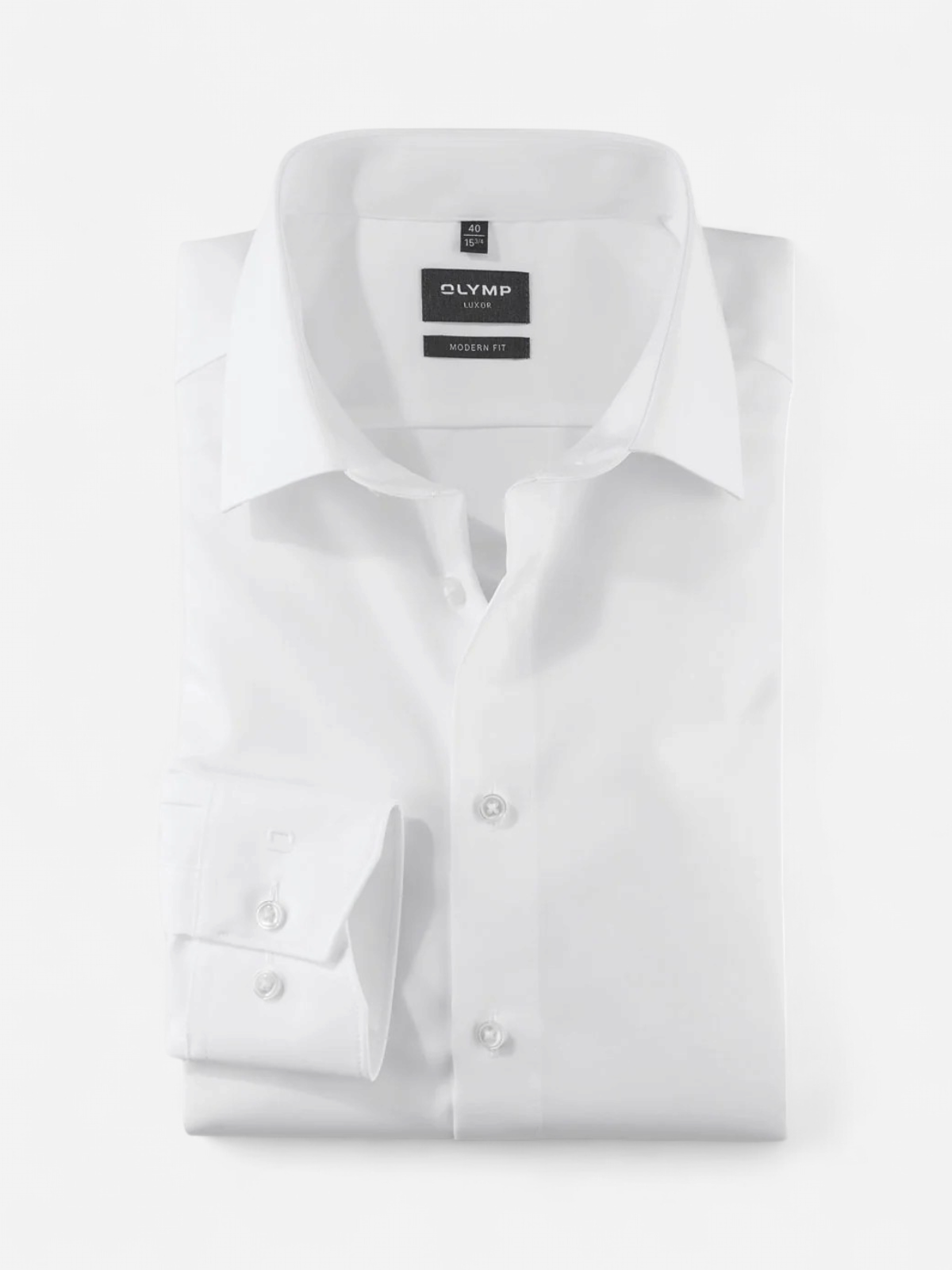 Olymp miesten kauluspaita, OLYMP LUXOR MODERN FIT WHITE Valkoinen - Kekäle.fi