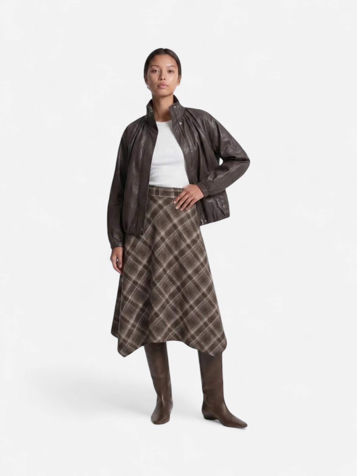 ONLGUKA LONG ASSY CHECK SKIRT WVN RUSKEA RUUTU - Kekäle.fi