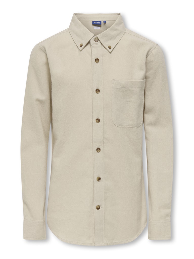 only-and-sons-junior-lasten-kauluspaita-osjgudmund-slim-shirt-wvn-noos-beige-1