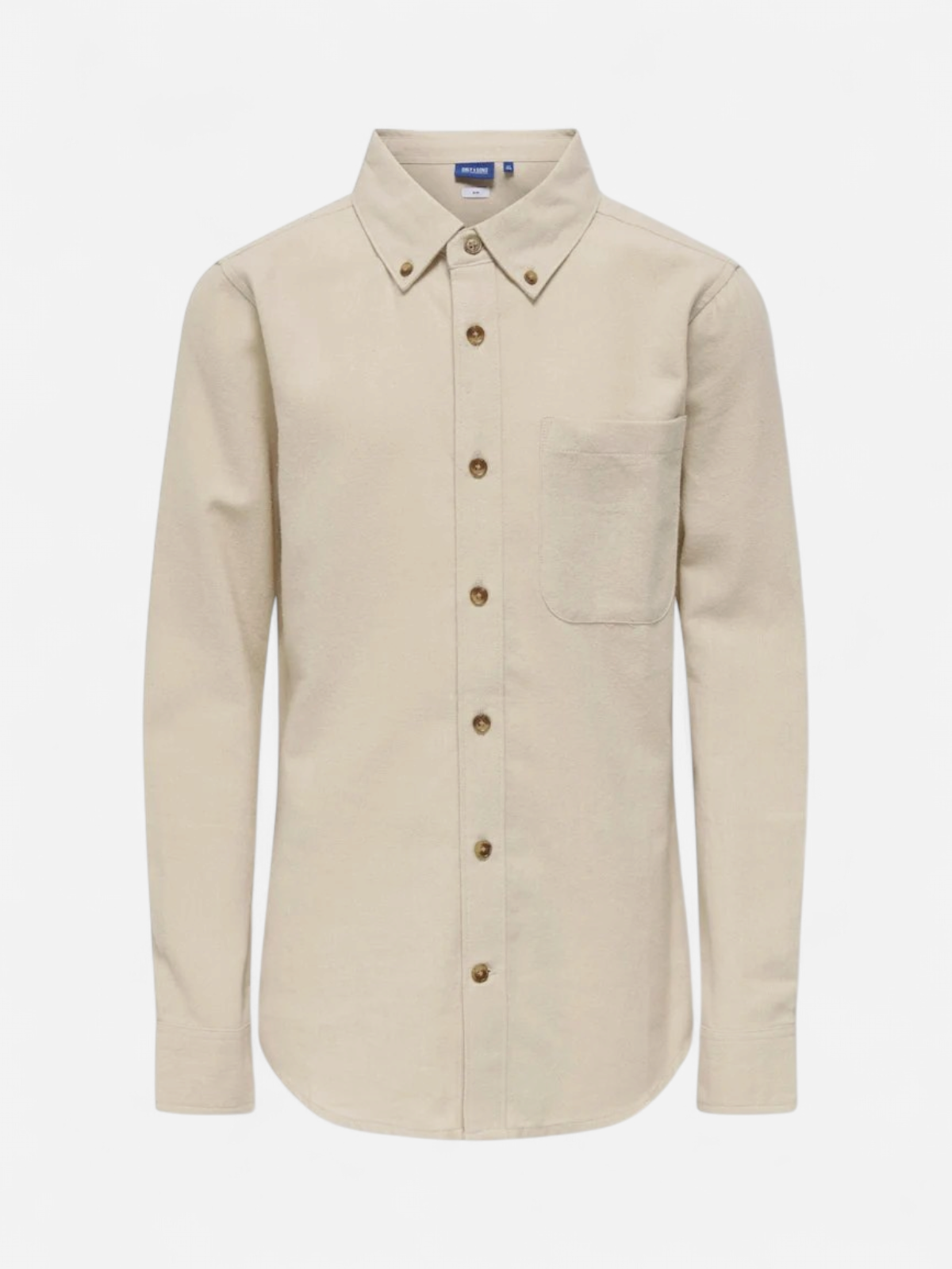 Only and Sons Junior lasten kauluspaita, OSJGUDMUND SLIM SHIRT WVN NOOS Beige - Kekäle.fi