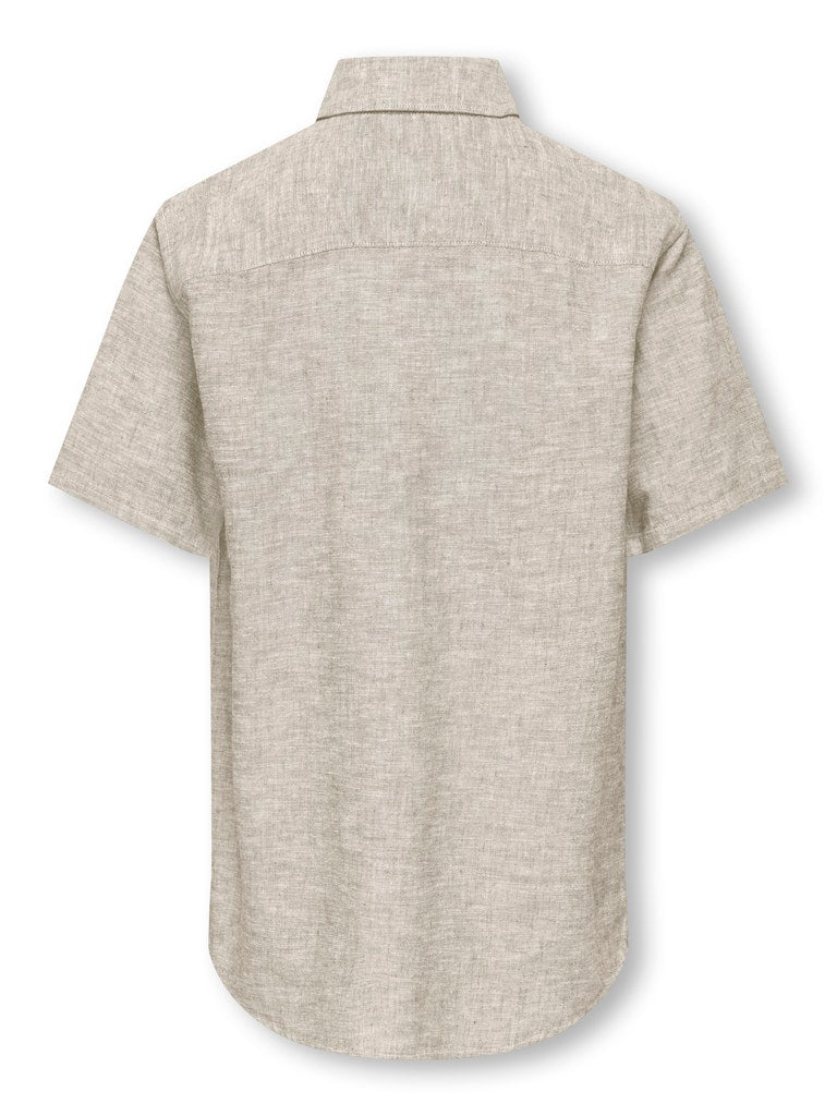 only-and-sons-junior-lyhythihainen-kauluspaita-osjcaiden-ss-solid-linen-shirt-beige-2