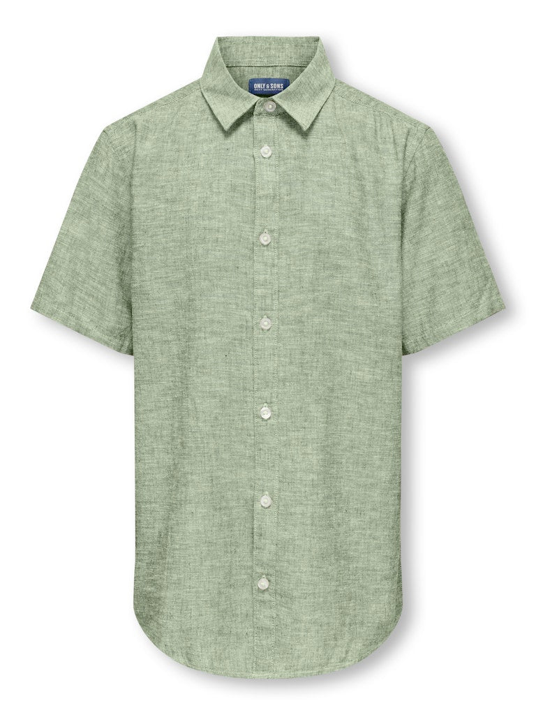 only-and-sons-junior-lyhythihainen-kauluspaita-osjcaiden-ss-solid-linen-shirt-vihrea-1