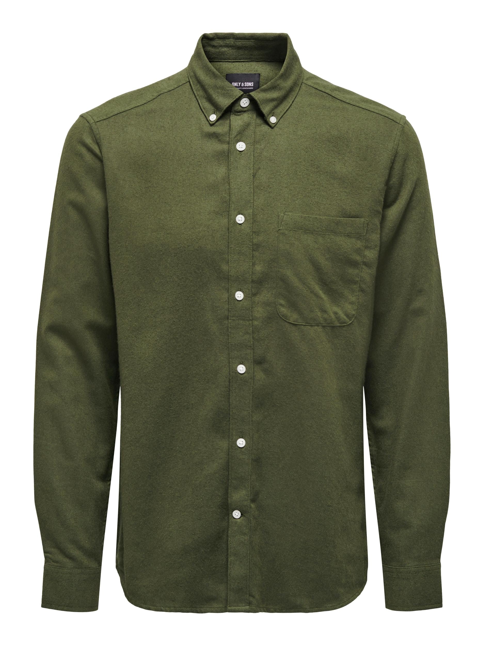 only-and-sons-kauluspaita-gudmund-slim-solid-armeijanvihrea-1