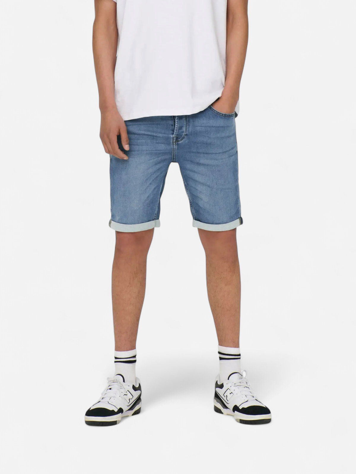 Only and Sons miesten farkkushortsit Blue Denim - Kekäle.fi