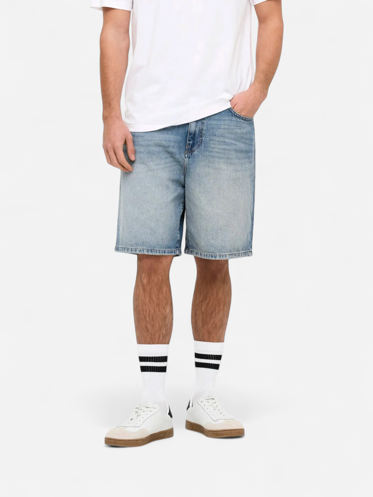 Only and Sons miesten farkkushortsit, FADE MID BLUE SHORTS Medium Blue Denim - Kekäle.fi