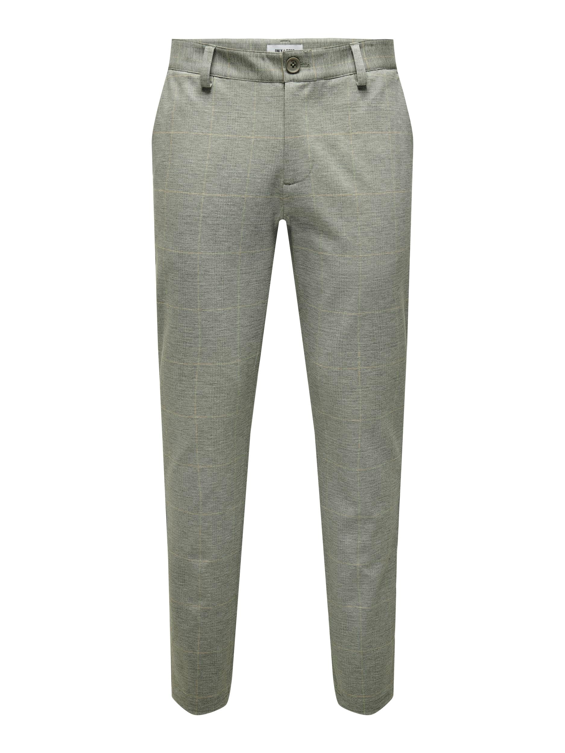 Only and Sons miesten housut Mark Tap Check, Ruskea Ruutu