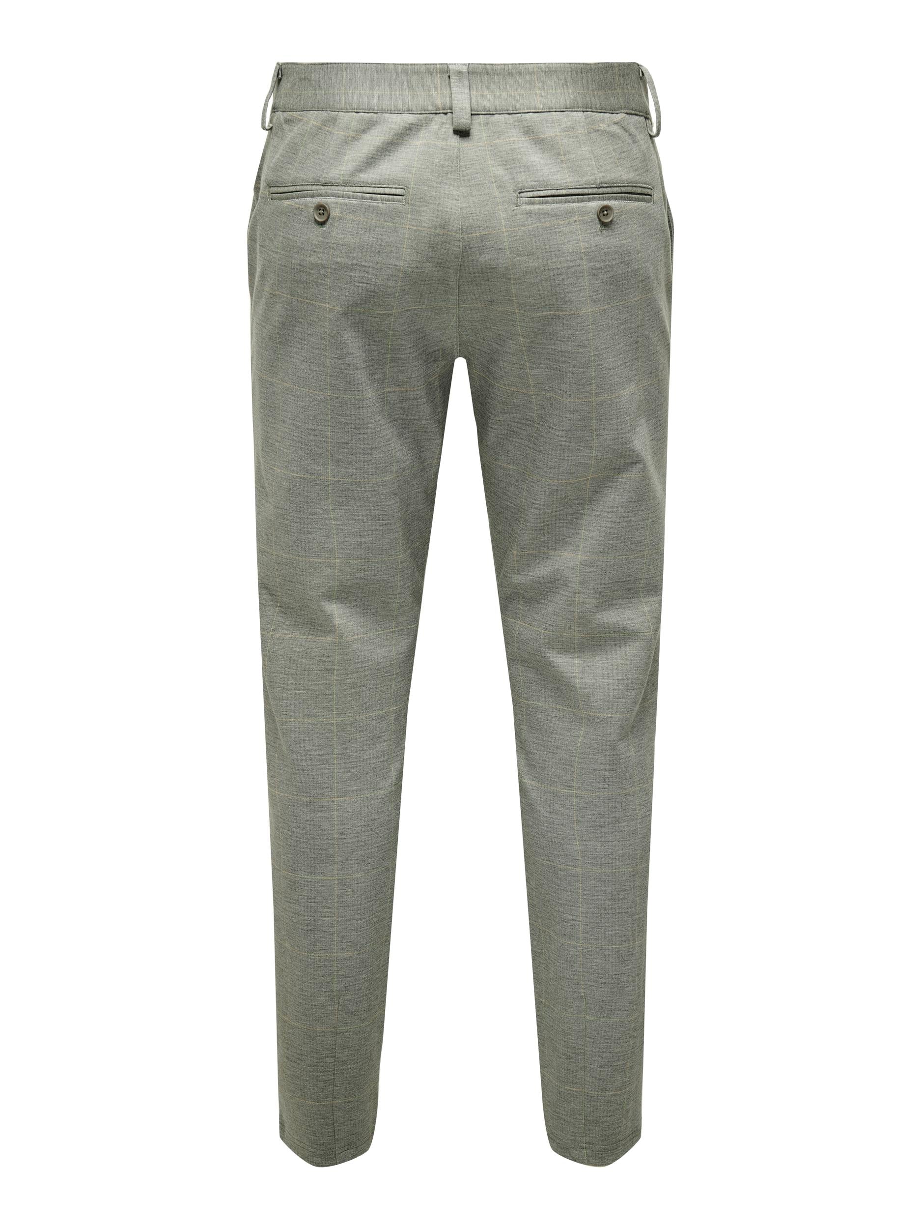 Only and Sons miesten housut Mark Tap Check, Ruskea Ruutu