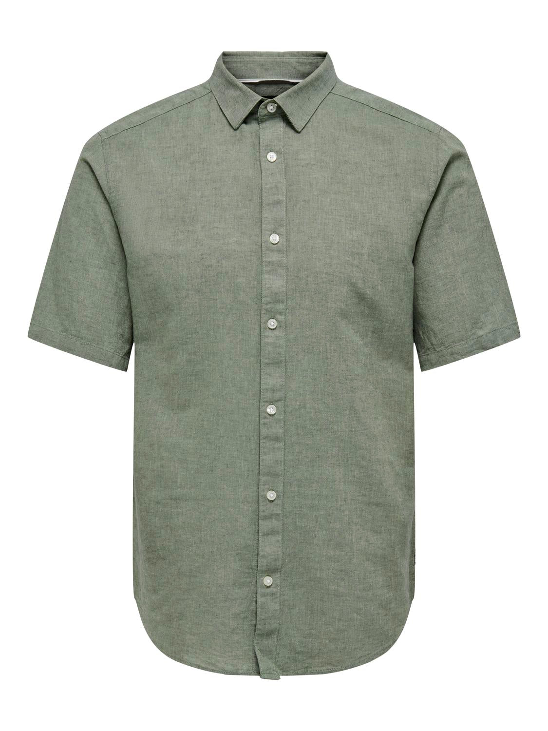 only-and-sons-miesten-kauluspaita-onscaiden-ss-solid-linen-armeijanvihrea-3