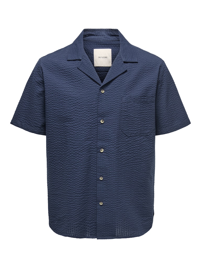 only-and-sons-miesten-lyhythihainen-kauluspaita-onseye-resort-seers-0009-shirt-tummansininen-1