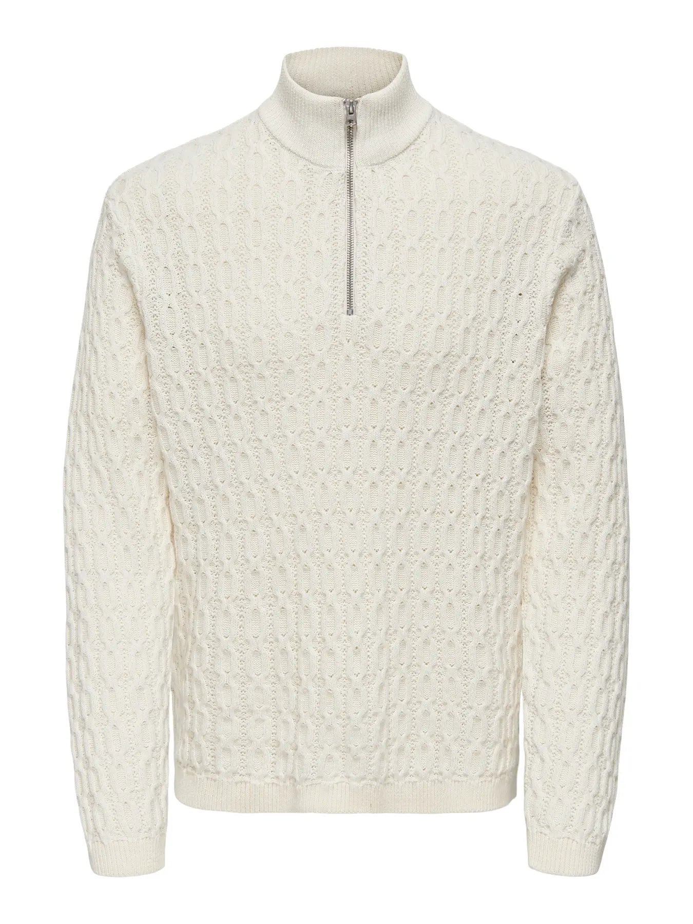 only-and-sons-miesten-neulepusero-leonard-life-reg-half-zip-cable-cotton-antique-white-1