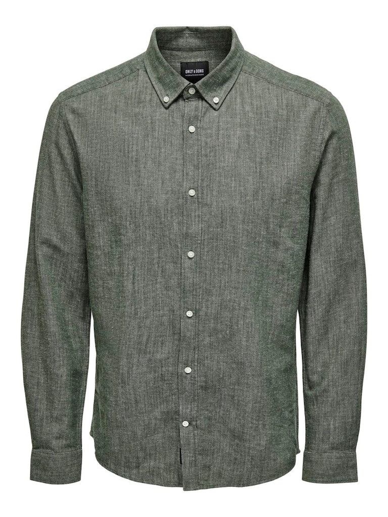 only-and-sons-miesten-pellavapaita-carlo-linen-shirt-vihrea-1
