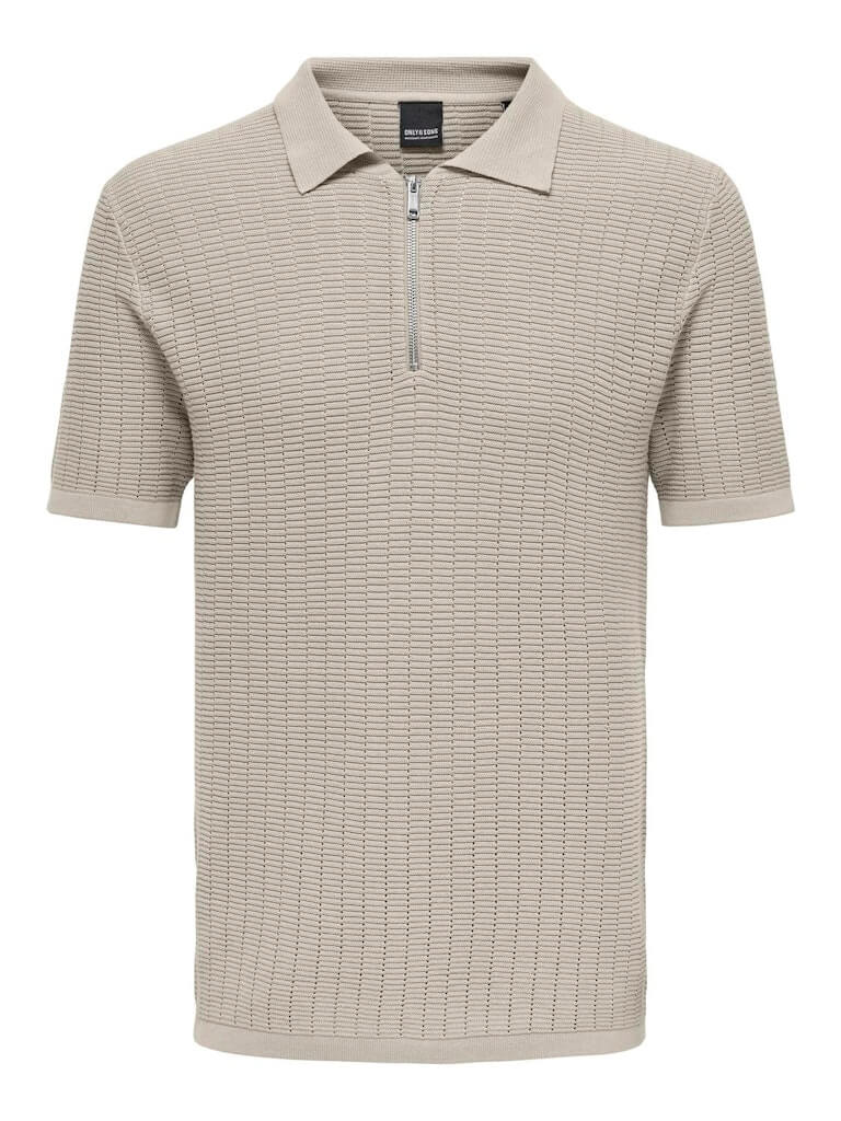 only-and-sons-miesten-pikeepaita-domi-structure-beige-1