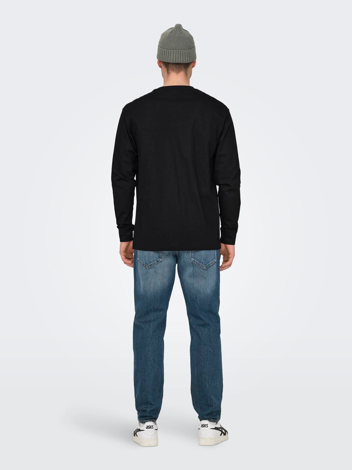 only-and-sons-miesten-pitkahihainen-t-paita-fred-long-sleeve-t-shirt-musta-2