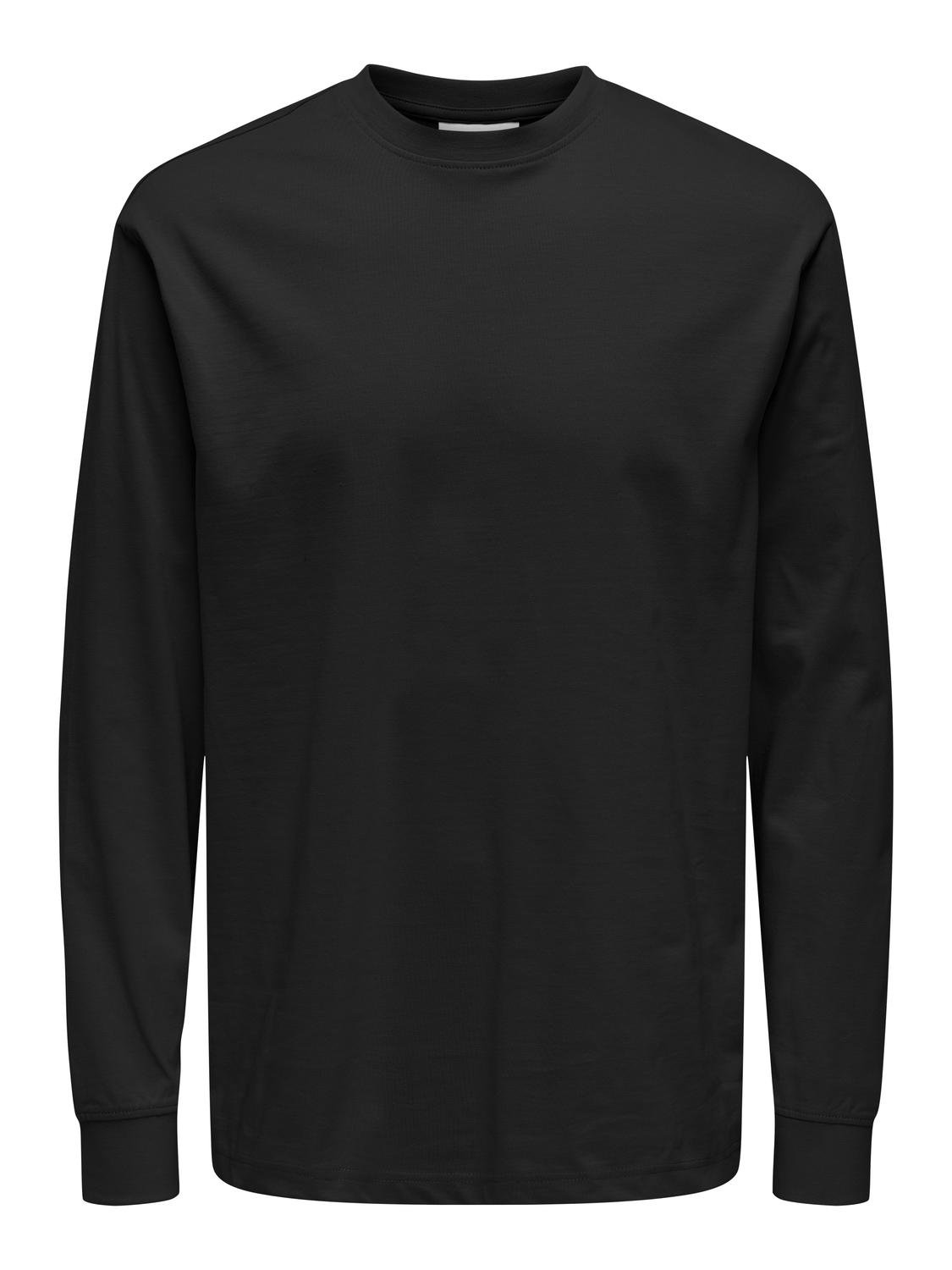 only-and-sons-miesten-pitkahihainen-t-paita-fred-long-sleeve-t-shirt-musta-3