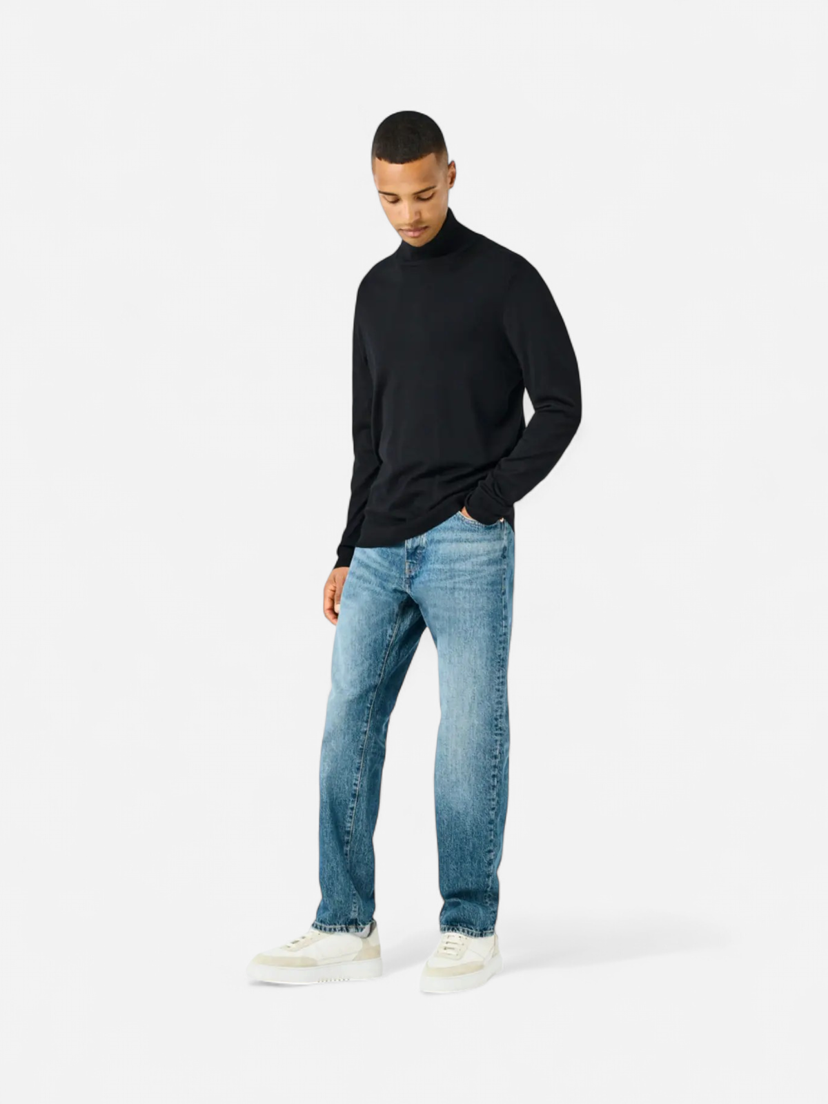 Only and Sons Miesten Pooloneule, Wyler Life Roll Neck Nos Black - Kekäle.fi