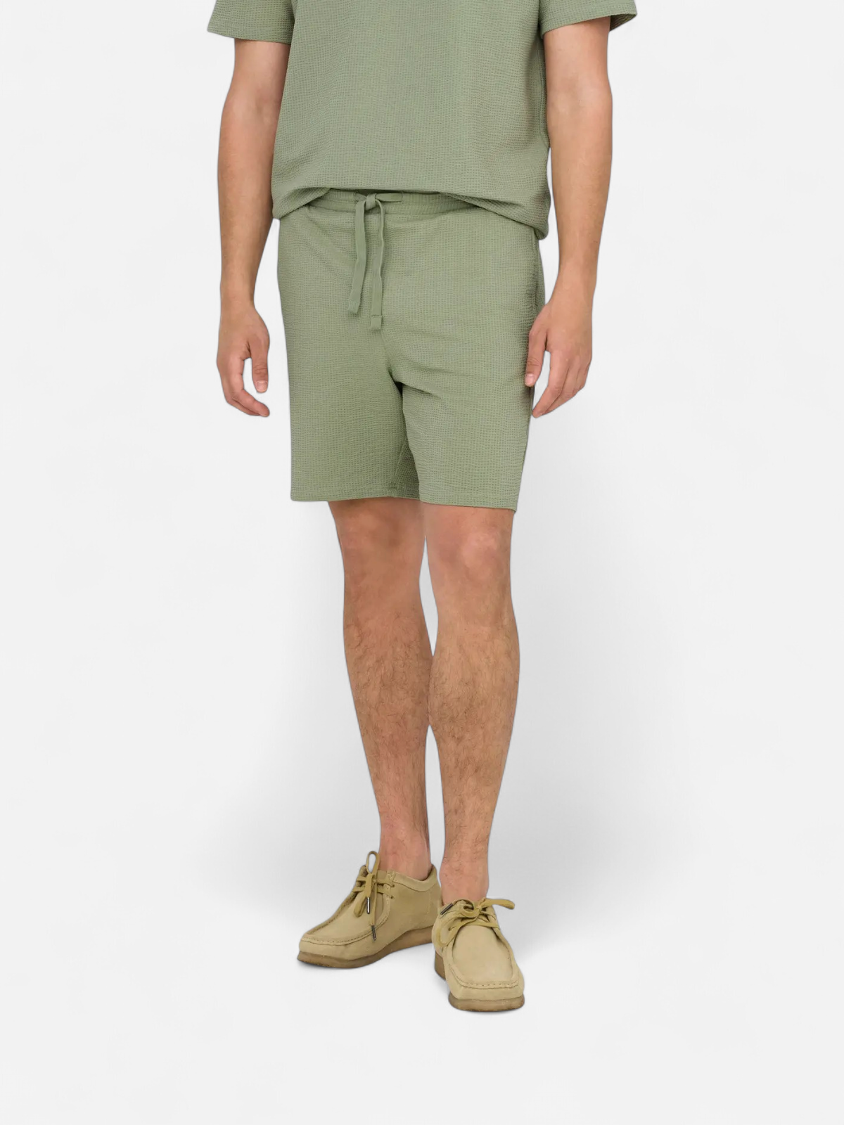 Only and Sons miesten shortsit, K KIAN REG SEERSUCKER SHORTS Seagrass - Kekäle.fi