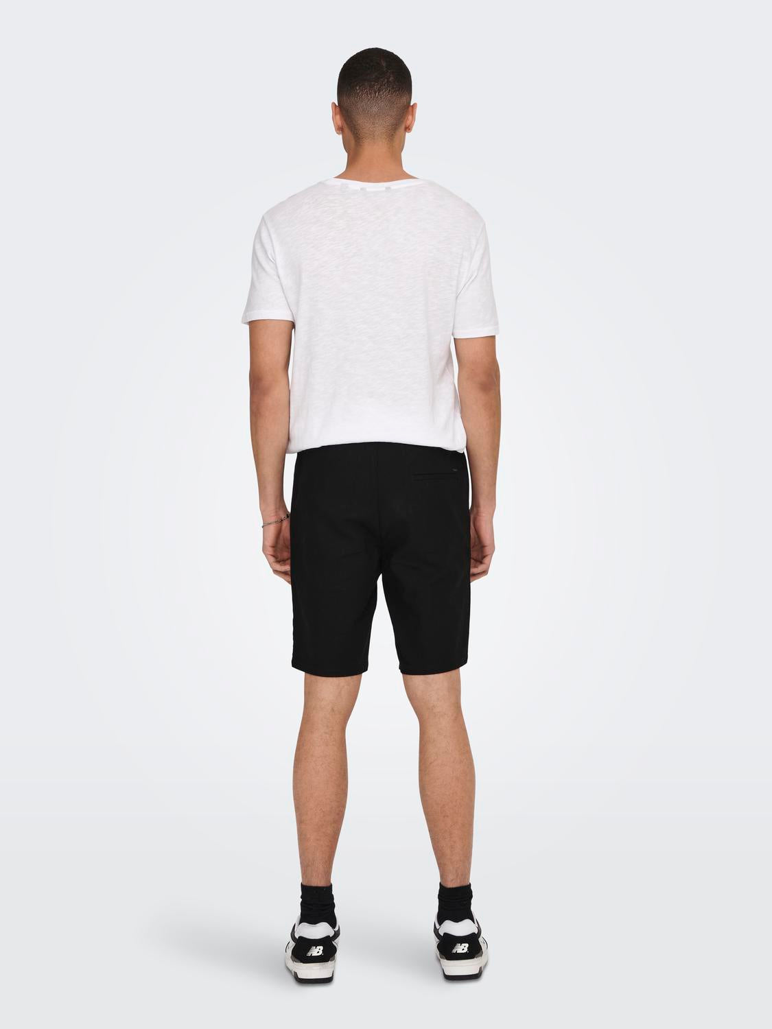 only-and-sons-miesten-shortsit-linus-cot-shorts-musta-2