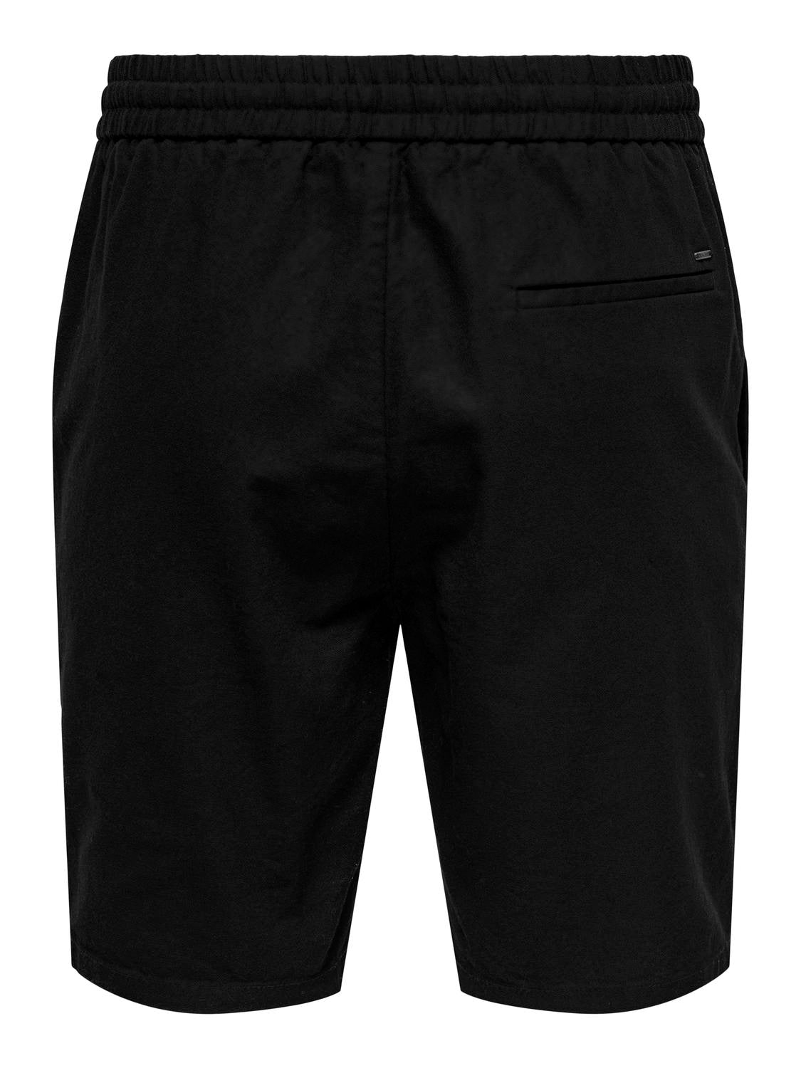 only-and-sons-miesten-shortsit-linus-cot-shorts-musta-4