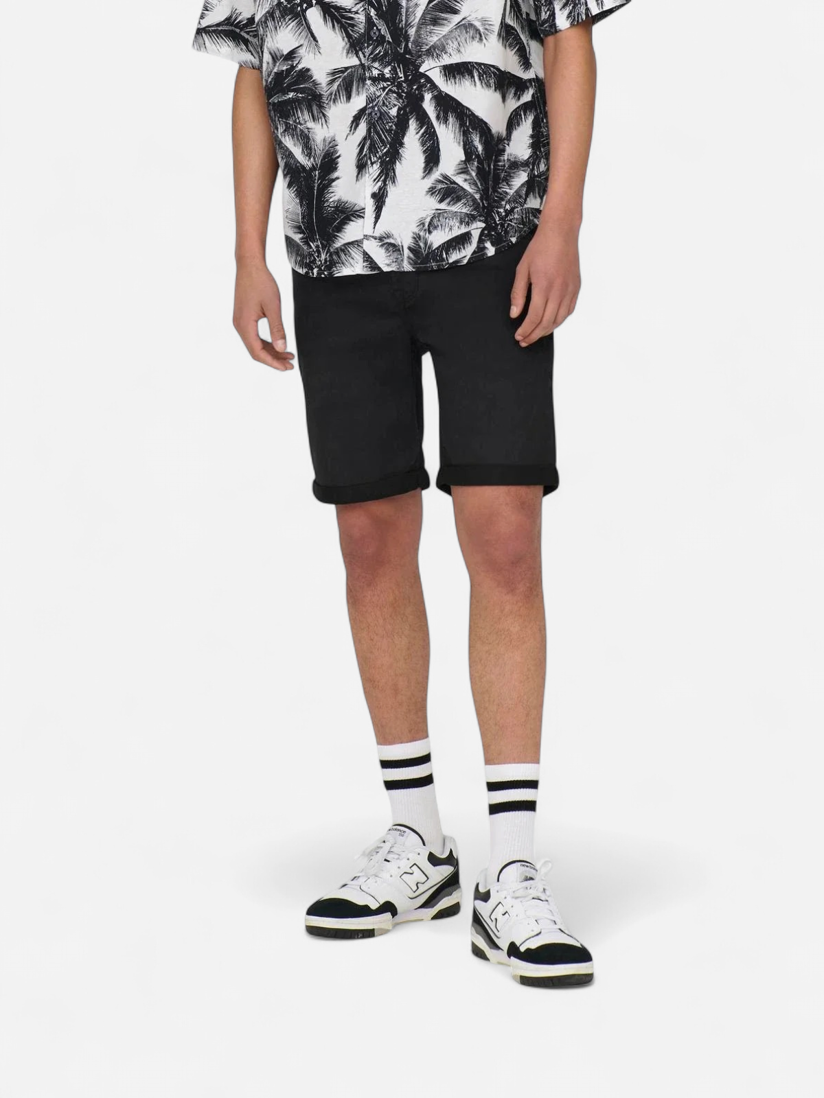 Only and Sons Miesten Shortsit PLY LIFE REG BLK JOG Musta - Kekäle.fi