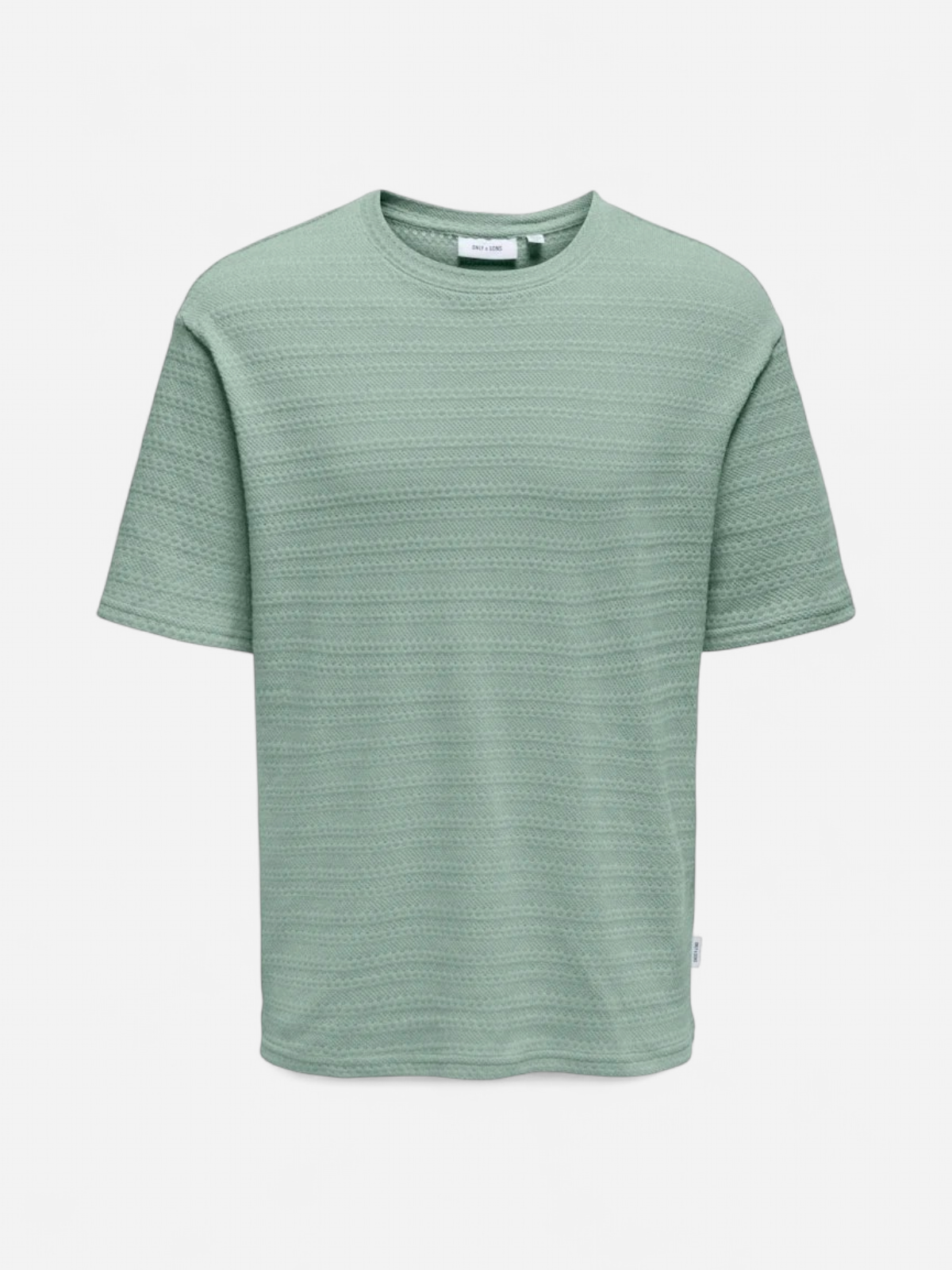 Only and Sons miesten t-paita, GIVO REG 12 SS CREW KNIT  Iceberg Green - Kekäle.fi