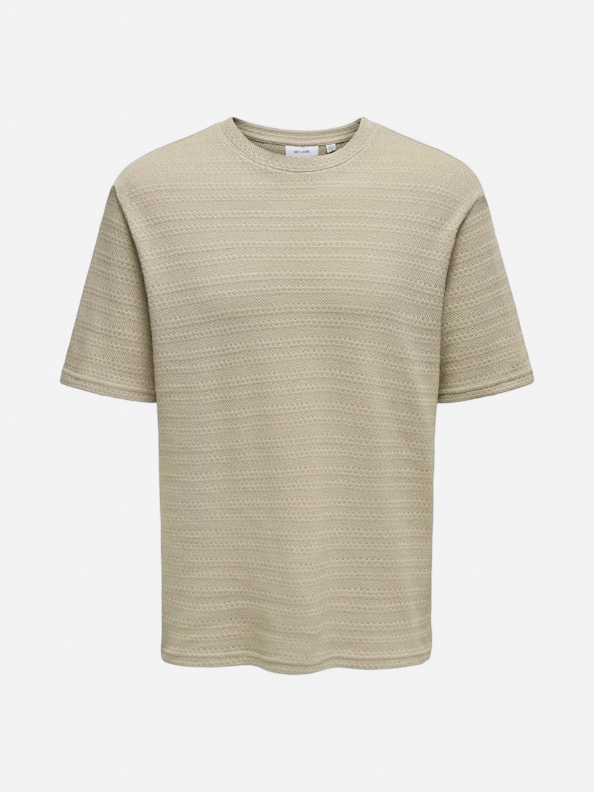 Only and Sons miesten t-paita, GIVO REG 12 SS CREW KNIT  String - Kekäle.fi