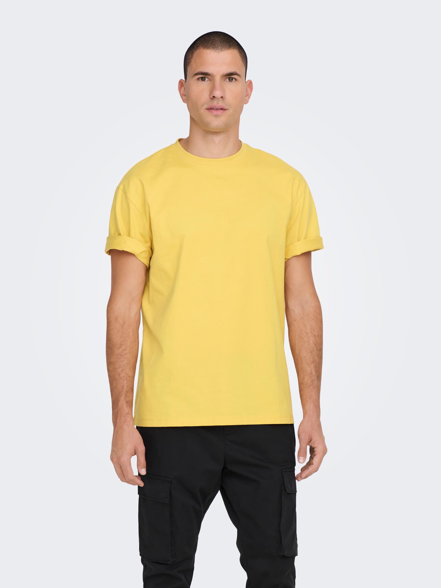 only-and-sons-miesten-t-paita-onsfred-rls-ss-tee-noos-keltainen-1