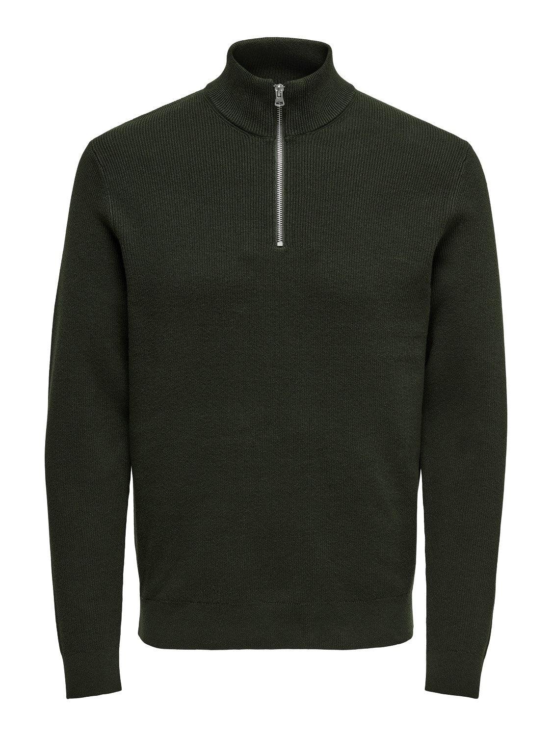 only-and-sons-neule-phil-cotton-half-zip-armeijanvihrea-3