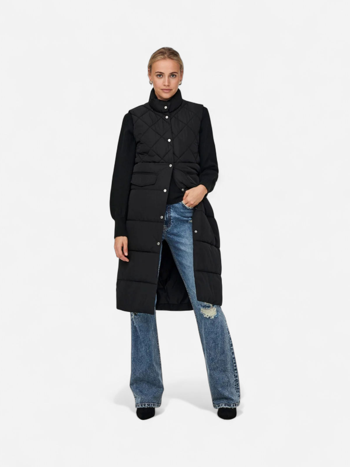 Only Naisten Liivi ONLSTACY QUILTED WAISTCOAT NOOS Musta - Kekäle.fi
