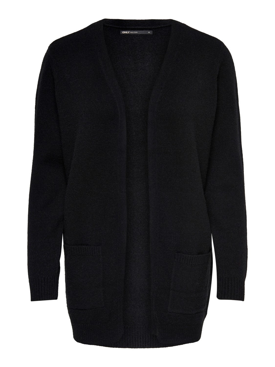 only-naisten-neuletakki-lesly-ls-open-cardigan-musta-3