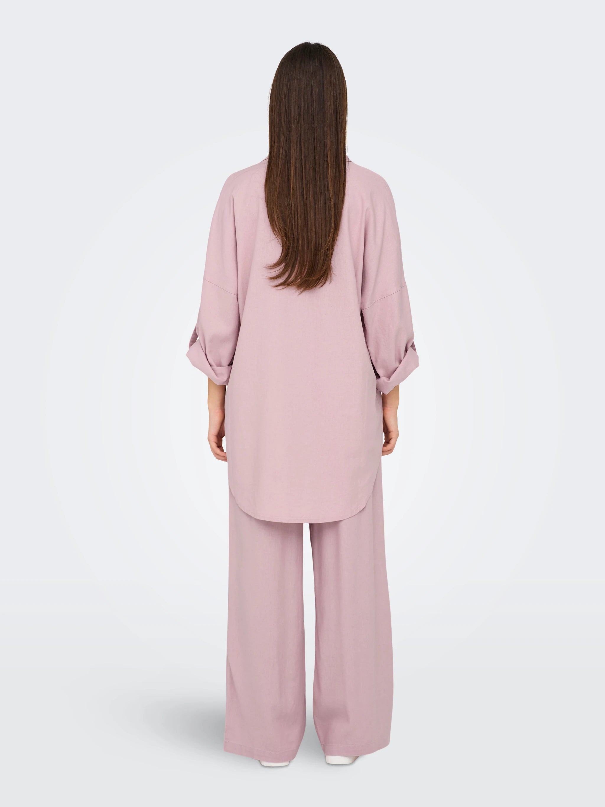 only-naisten-tunika-onlcaro-3-4-linen-bl-tunic-cc-pnt-vaaleanpunainen-2