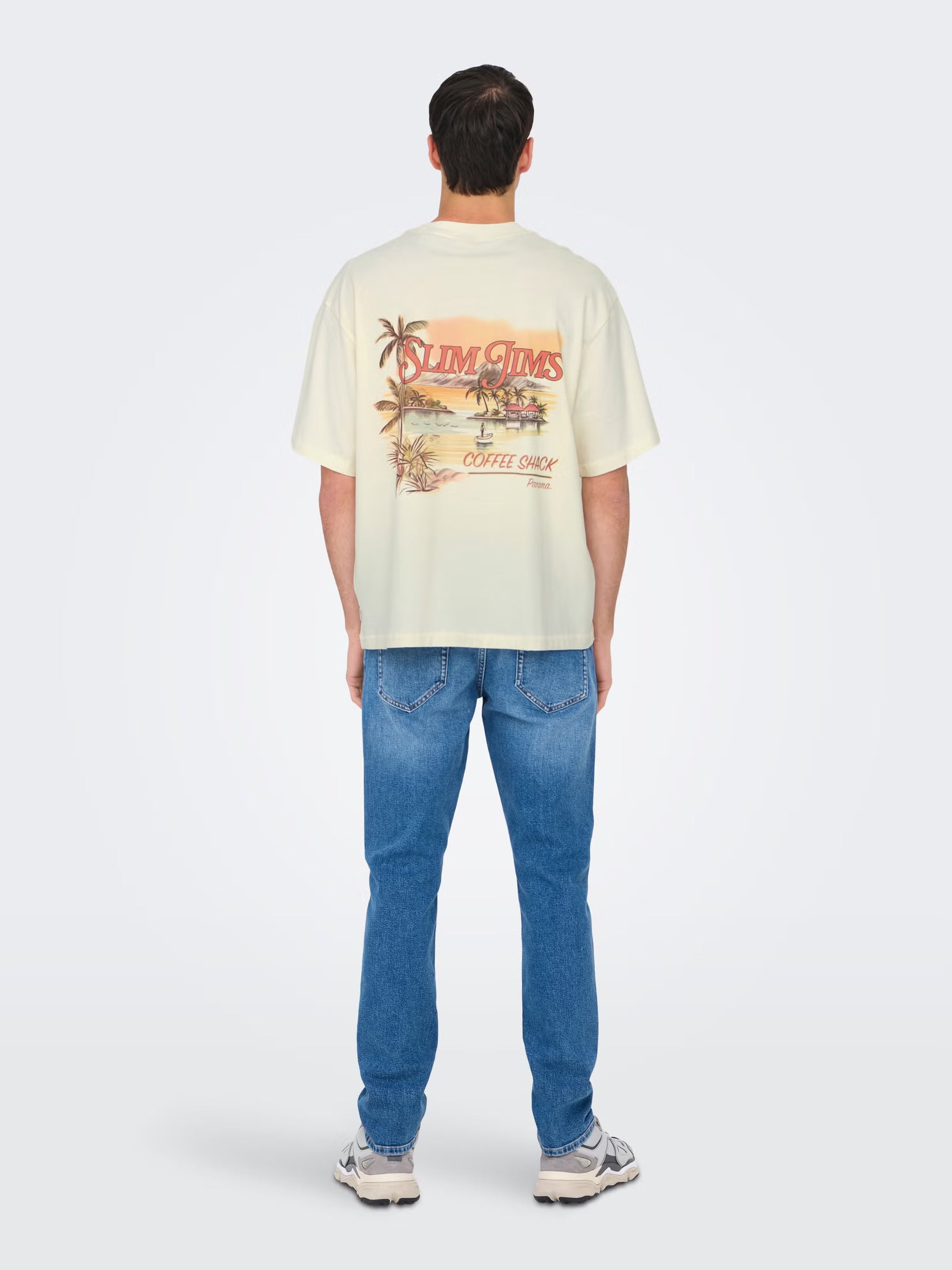 Only and Sons miesten t-paita ONSMalik, Antique White